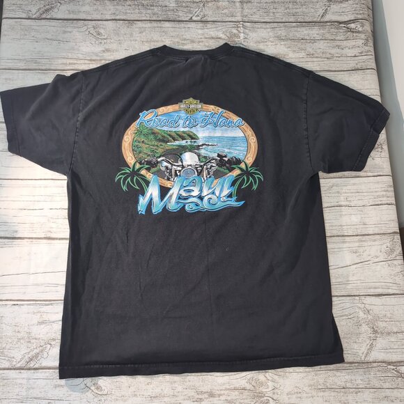 Harley-Davidson Maui Road to Hana Graphic Tee Black Cotton – Men’s XL - Picture 7 of 9